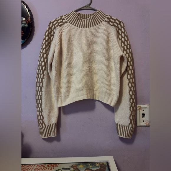 Lush Sweaters - Lush Beige and Taupe Knit Sweater